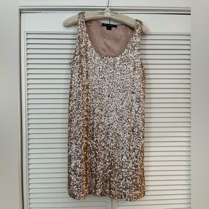 French Connection Dress size 10 champagne sequin mini